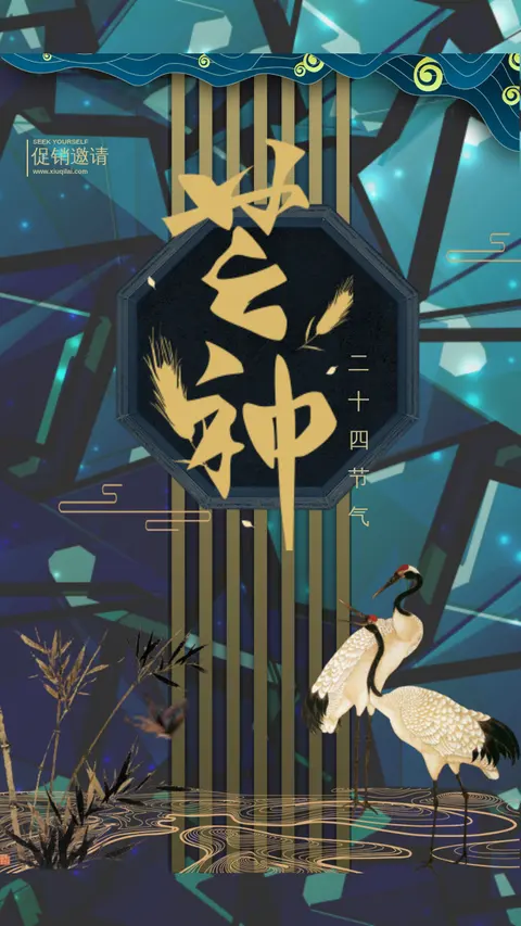 芒种邀请函文化展出活动促销热卖
