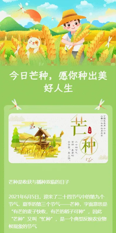 今日芒种，愿你种出美好人生