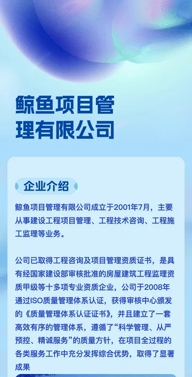鲸鱼项目管理有限公司