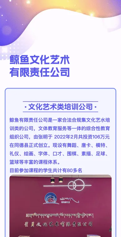 鲸鱼文化艺术有限责任公司